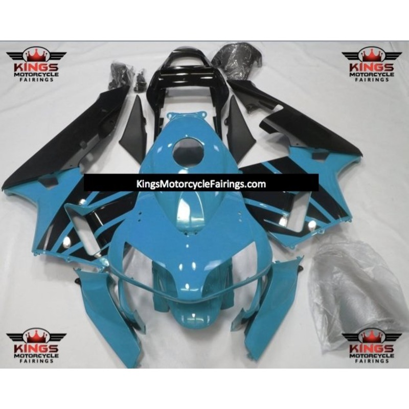 Honda CBR600RR (2003-2004) Light Blue & Black Fairings No Seat Cowl No Bolt Kit No Tank