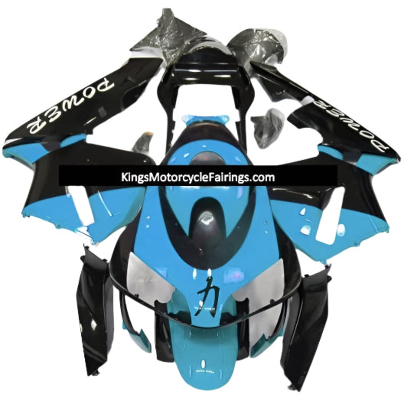 Honda CBR600RR (2003-2004) Light Blue, Black Power Fairings No Seat Cowl No Bolt Kit No Tank