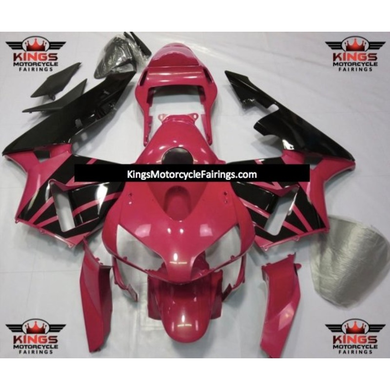 Honda CBR600RR (2003-2004) Light Red & Black Fairings No Seat Cowl No Bolt Kit No Tank