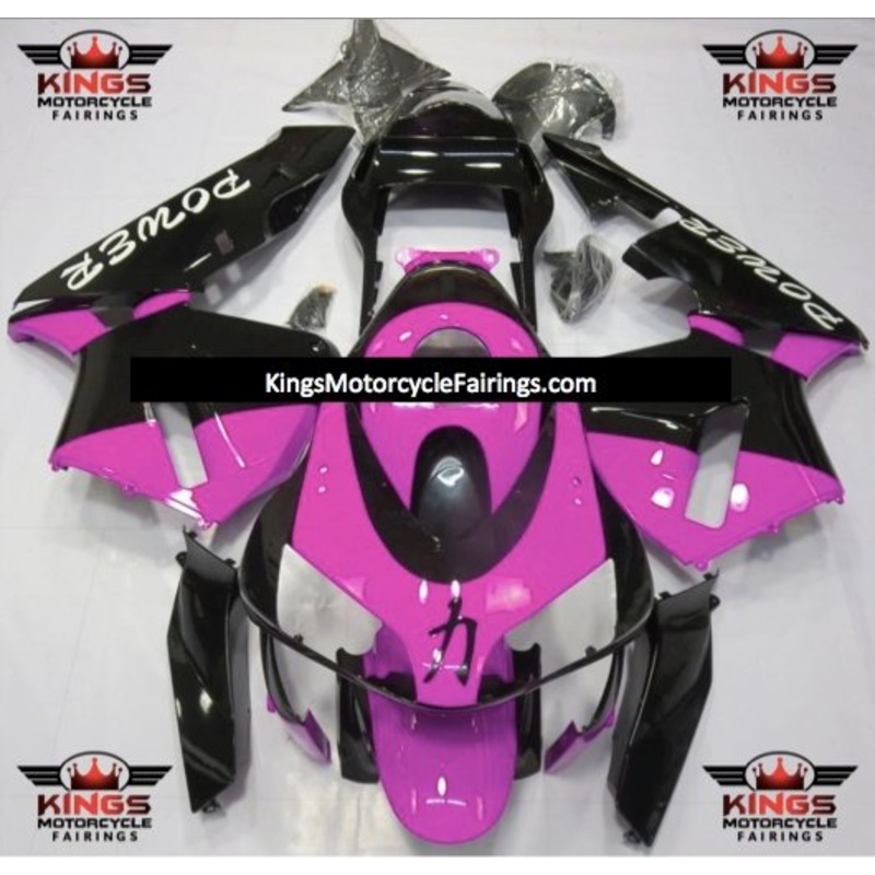 Honda CBR600RR (2003-2004) Pink & Black Power Fairings No Seat Cowl No Bolt Kit No Tank