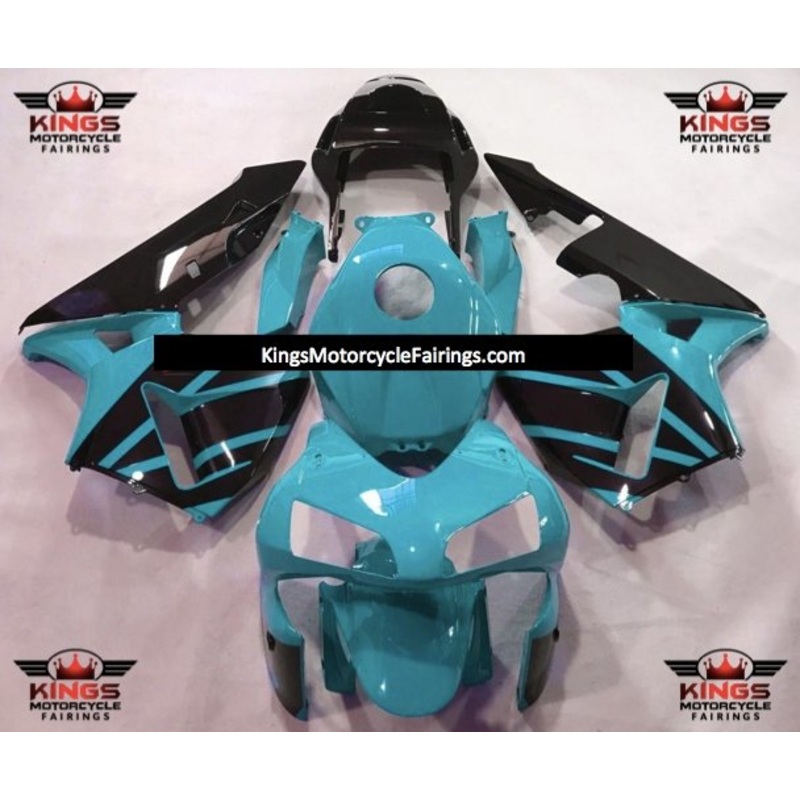Honda CBR600RR (2003-2004) Turquoise Blue & Black OEM Style Fairings No Seat Cowl No Bolt Kit No Tank