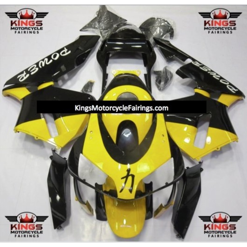 Honda CBR600RR (2003-2004) Yellow & Black Power Fairings No Seat Cowl No Bolt Kit No Tank