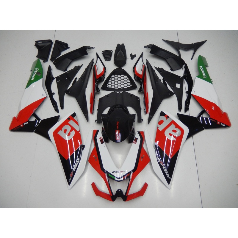 Aprilia RSV4 1000 (2009-2015) Red, White, Black, Green, Gray Fairings No Bolt Kit No Seat Cowl Free Clear Windscreen