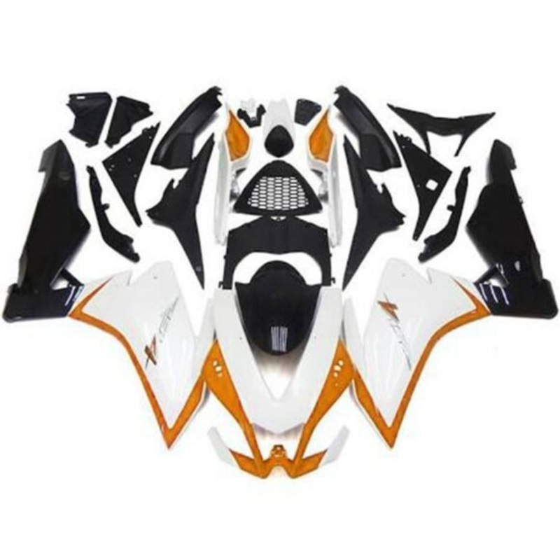 Aprilia RSV4 1000 (2009-2015) White, Orange, Black Fairings No Bolt Kit No Seat Cowl Free Clear Windscreen