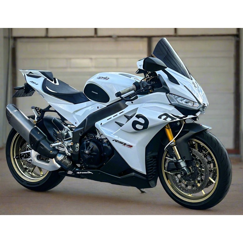 Aprilia RSV4 1100 Fairings (2021-2024) White, Black No Seat Cowl No Bolt Kit No Tank