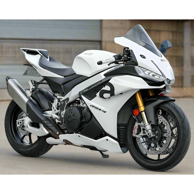Aprilia RSV4 1100 Fairings (2021-2024) White No Seat Cowl No Bolt Kit No Tank