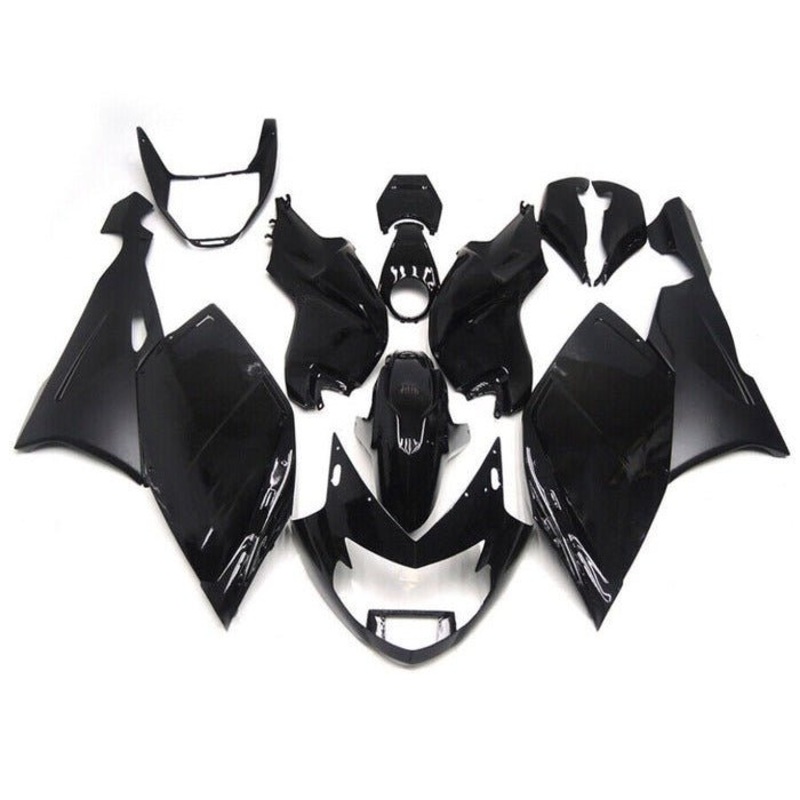BMW K1200S Fairings (2005-2010) Black, Matte Black Clear Windscreen: Free No Bolt Kit No Tank