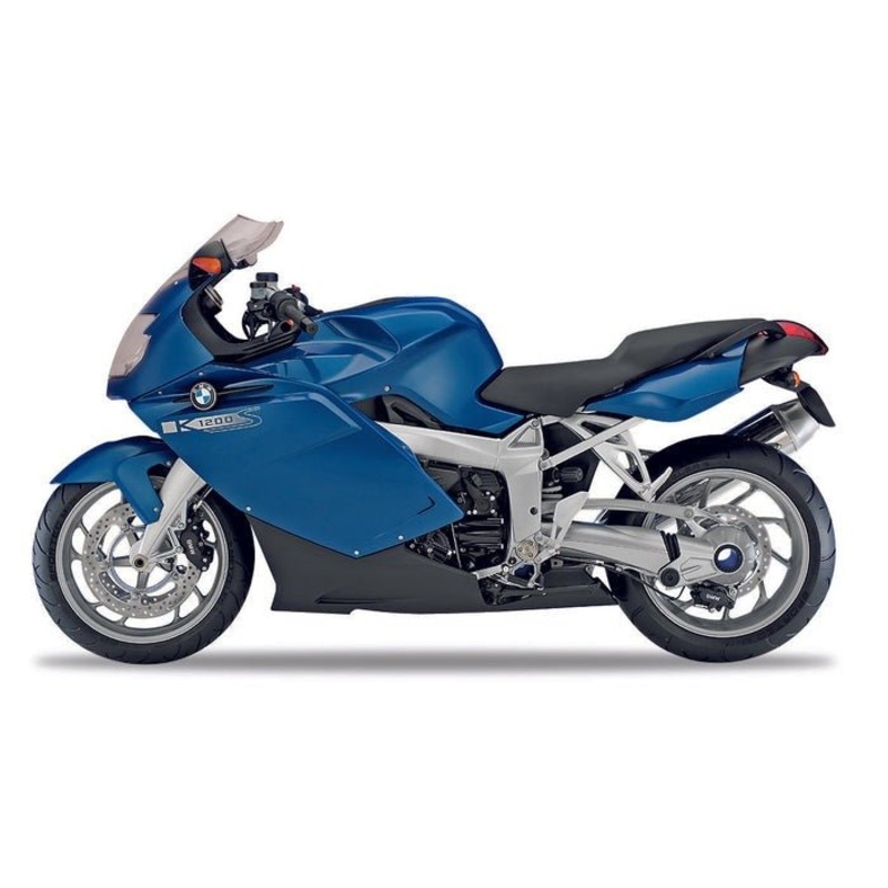 BMW K1200S Fairings (2005-2010) Blue Clear Windscreen: Free No Bolt Kit No Tank