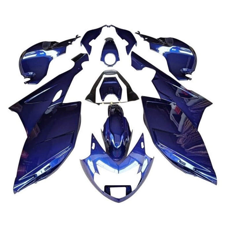 BMW K1200S Fairings (2005-2010) Blue Gloss Clear Windscreen: Free No Bolt Kit No Tank