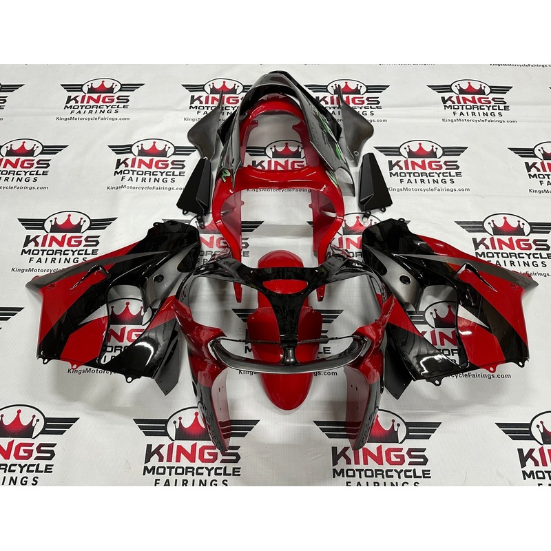 Fairing kit for a Kawasaki ZX-9R (2000-2001) Red, Black, Gray, Green No Seat Cowl No Bolt Kit No Tank