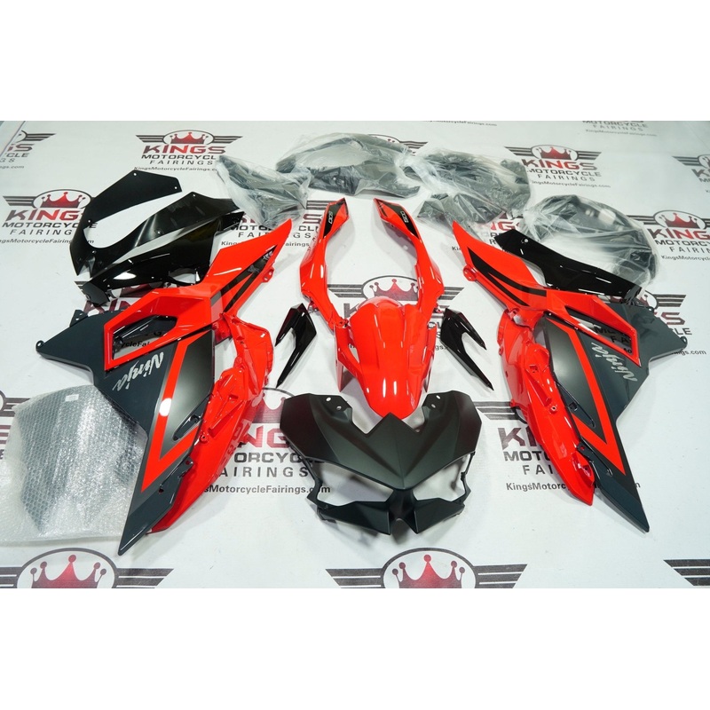 Fairings for Kawasaki Ninja 500 (2024-2025) Red, Gray, Black No Tank No Bolt Kit Clear Windscreen: Free