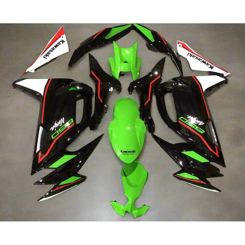 Fairings for Kawasaki Ninja 650 (2020-2025) Black, Green, Red, White Clear Windscreen: Free No Bolt Kit No Tank