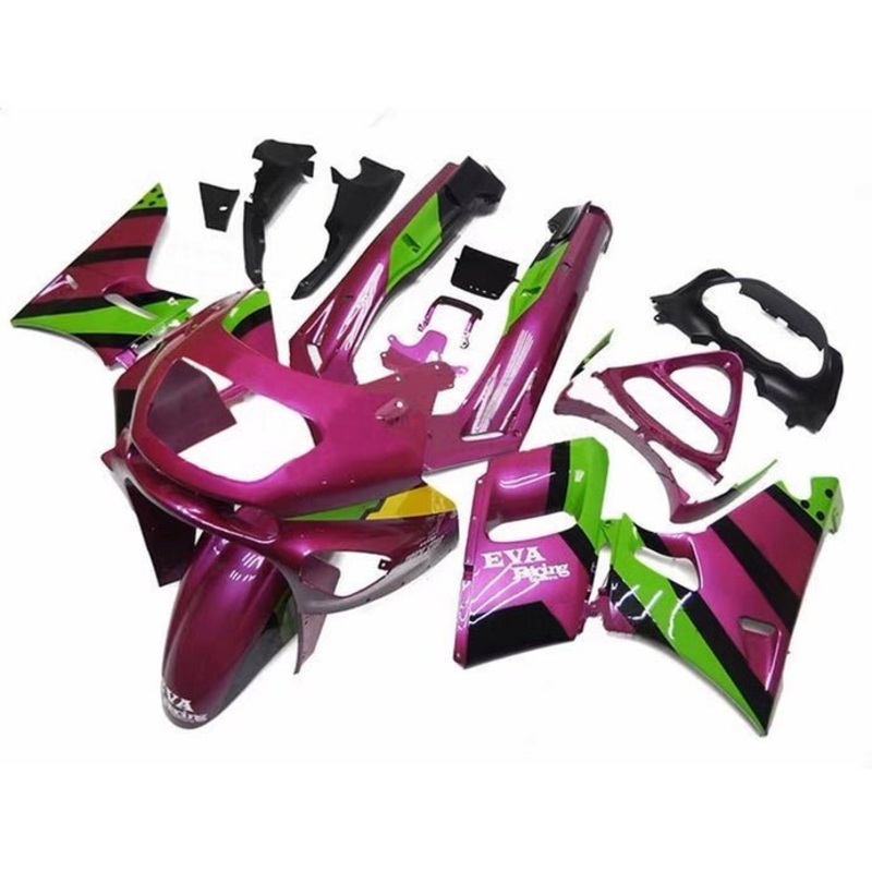 Fairings for Kawasaki ZZR400 (1993-2007) Purple, Green Eva Clear Windscreen: Free No Bolt Kit