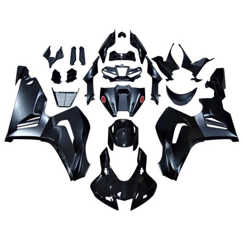 Honda CBR1000RR-R Fairings (2020-2023) Black, Matte Black No Seat Cowl No Bolt Kit Clear Windscreen: Free