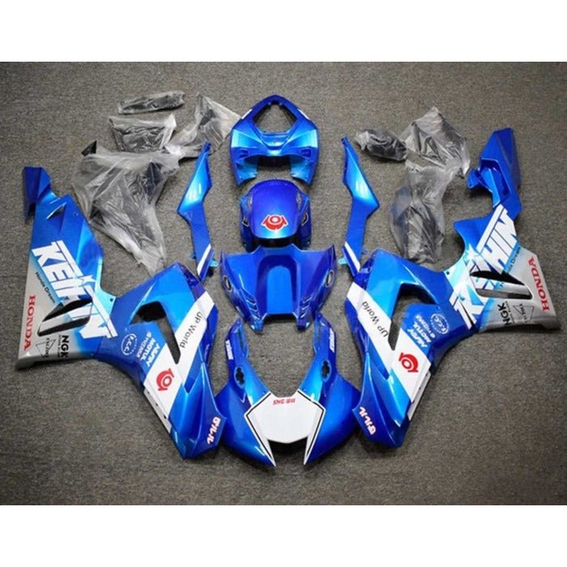 Honda CBR1000RR-R Fairings (2020-2023) Blue, White, Red No Seat Cowl No Bolt Kit Clear Windscreen: Free