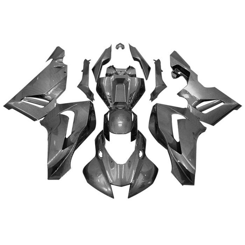 Honda CBR1000RR-R Fairings (2020-2023) Faux Carbon Fiber No Seat Cowl No Bolt Kit Clear Windscreen: Free