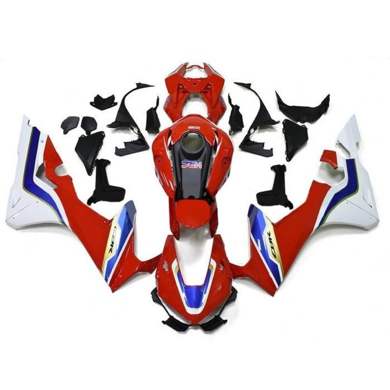 Honda CBR1000RR-R Fairings (2020-2023) Red, Blue, White, Gold No Seat Cowl No Bolt Kit Clear Windscreen: Free