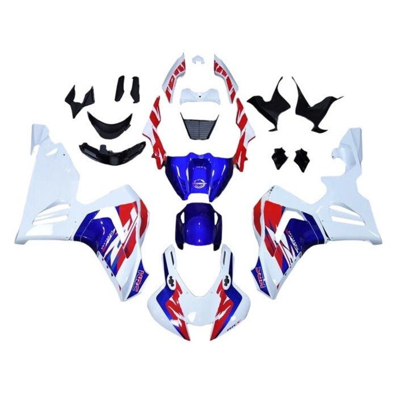 Honda CBR1000RR-R Fairings (2020-2023) White, Red, Blue HRC No Seat Cowl No Bolt Kit Clear Windscreen: Free
