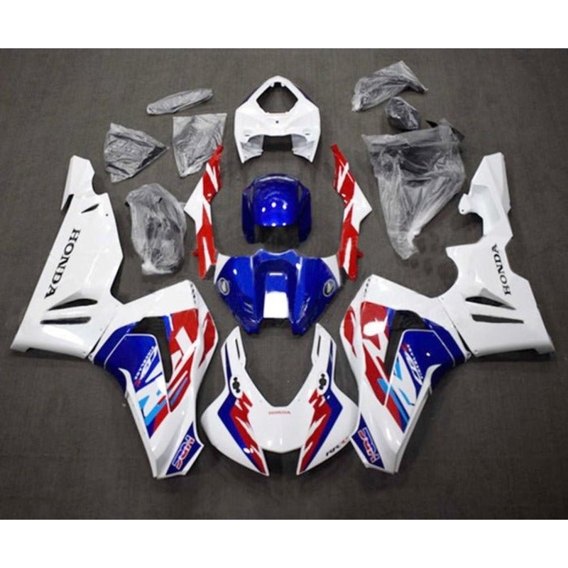 Honda CBR1000RR-R Fairings (2020-2023) White, Red, Blue No Seat Cowl No Bolt Kit Clear Windscreen: Free
