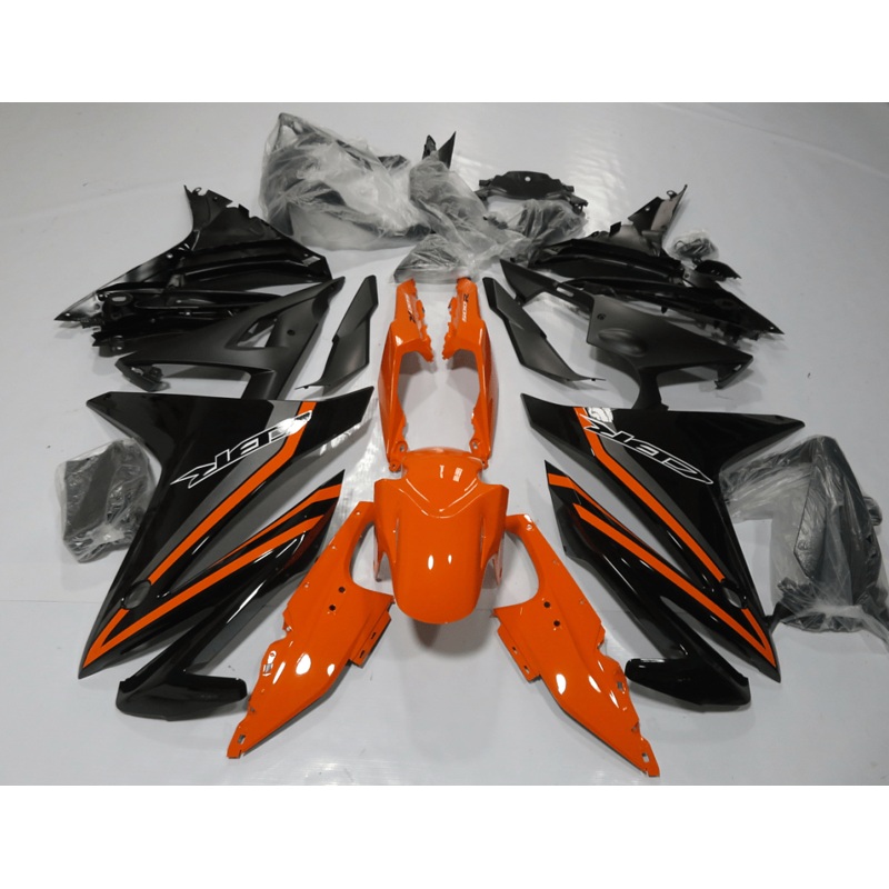 Honda CBR500R (2013-2015) Orange, Black Fairings No Seat Cowl No Bolt Kit No Tank