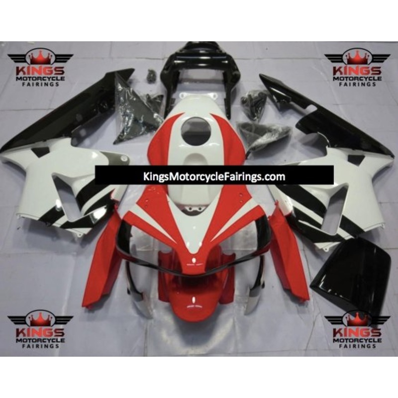 Honda CBR600RR (2003-2004) White, Red & Black Fairings No Seat Cowl No Bolt Kit No Tank