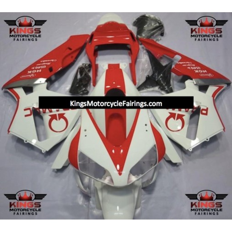 Honda CBR600RR (2003-2004) White & Red Pramac Fairings No Seat Cowl No Bolt Kit No Tank