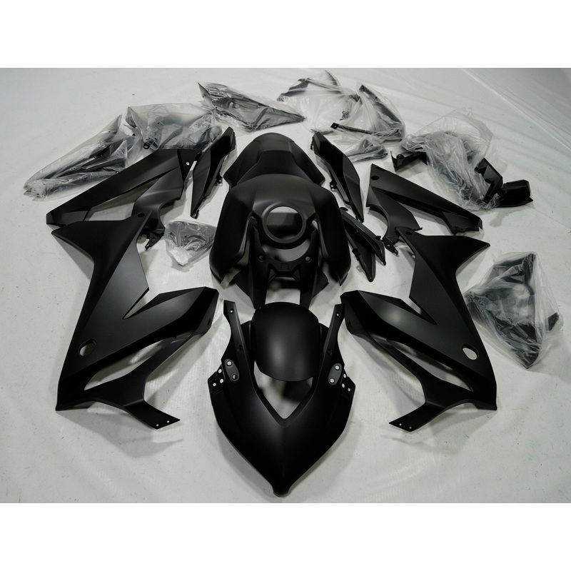Honda CBR650R Fairings (2019-2020) All Matte Black No Tank No Bolt Kit Free Clear Windscreen