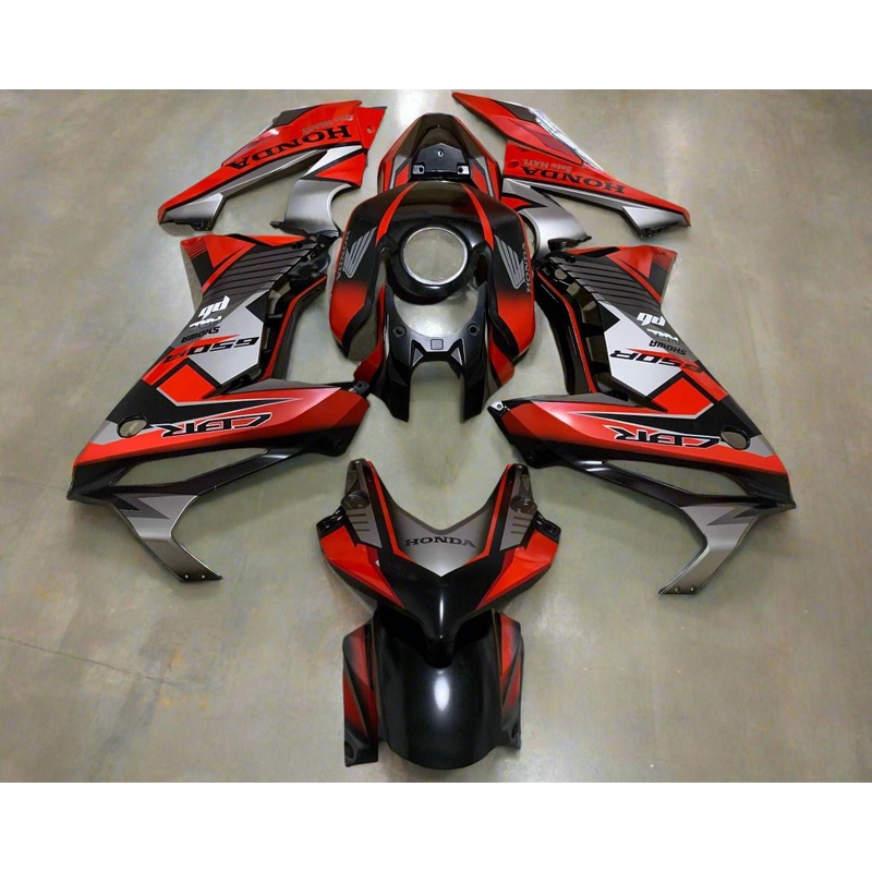 Honda CBR650R Fairings (2019-2020) Matte Red, Black, Gray, White No Tank No Bolt Kit Free Clear Windscreen