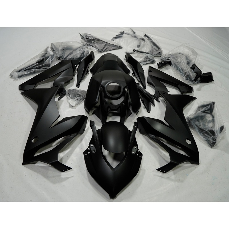 Honda CBR650R Fairings (2021-2023) All Matte Black No Tank No Bolt Kit Free Clear Windscreen