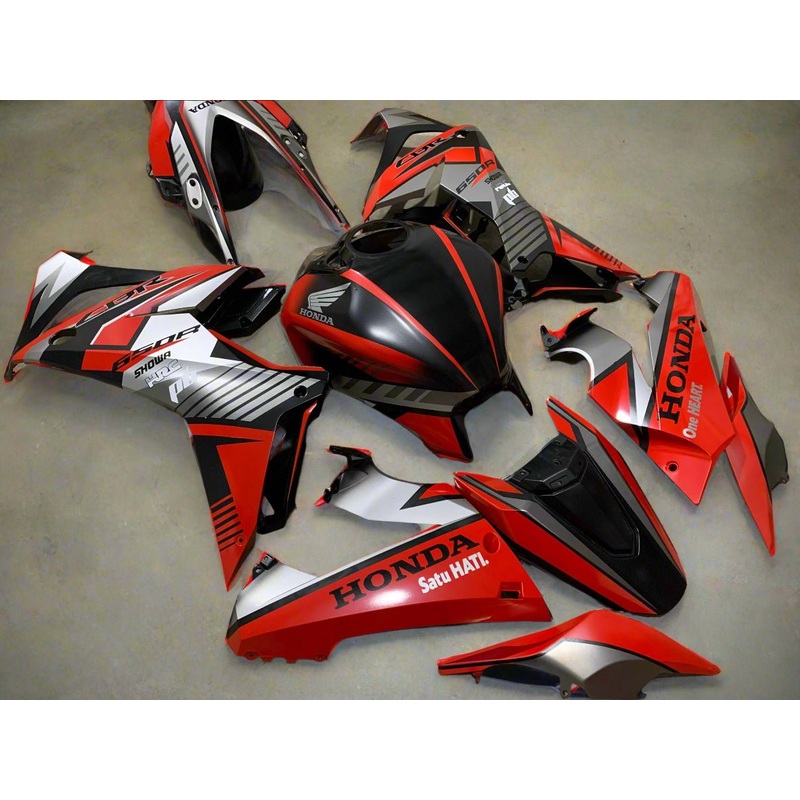 Honda CBR650R Fairings (2021-2023) Matte Red, Black, Gray, White No Tank No Bolt Kit Free Clear Windscreen