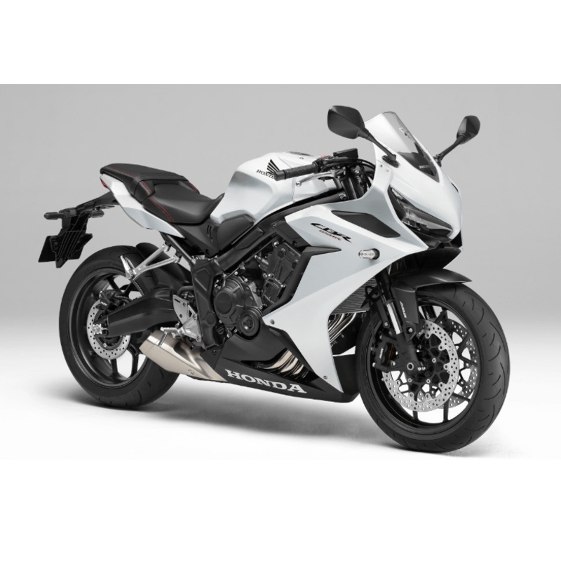Honda CBR650R Fairings (2021-2023) White No Tank No Bolt Kit Free Clear Windscreen