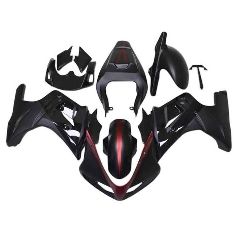 Suzuki SV650 Fairings (2003-2013) Matte Black, Red, Gloss Black No Seat Cowl No Bolt Kit Clear Windscreen: Free