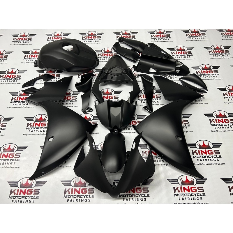 Yamaha YZF-R1 (2012-2014) All Matte Black Fairings No Seat Cowl No Bolt Kit No Tank