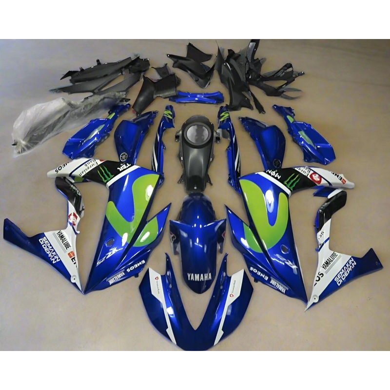 Yamaha YZF-R25 (2015-2018) Blue, White, Green Fairings No Seat Cowl No Bolt Kit No Tank Cover