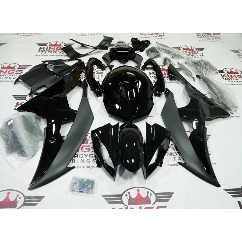 Yamaha YZF-R6 (2008-2016) Black Gloss, Matte Black Fairings No Seat Cowl No Bolt Kit No Tank