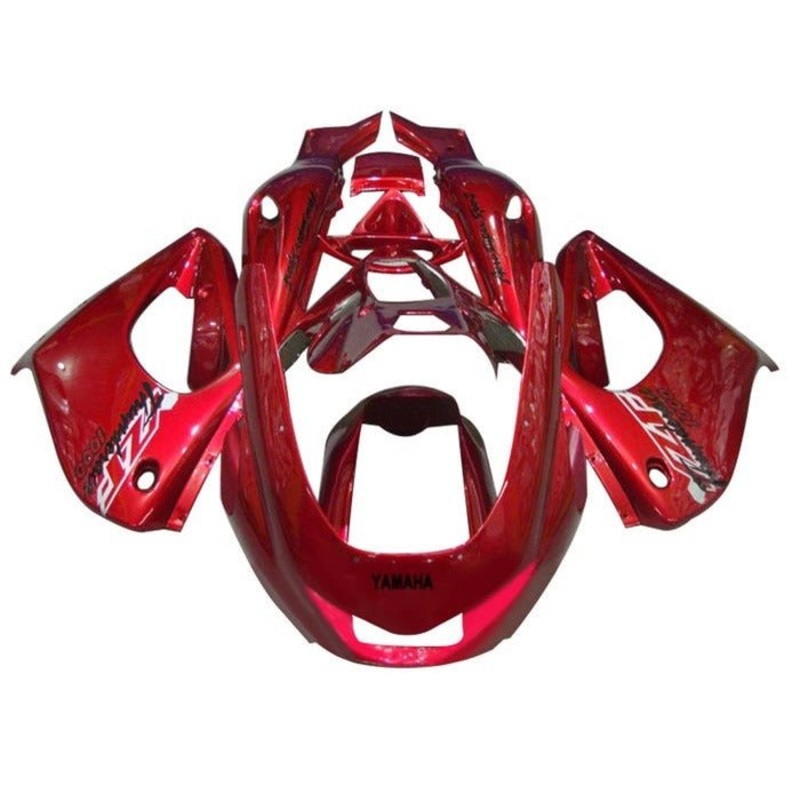 Yamaha YZF1000R (1996-2007) Candy Red Fairings Clear Windscreen: Free Bolt Kit: No