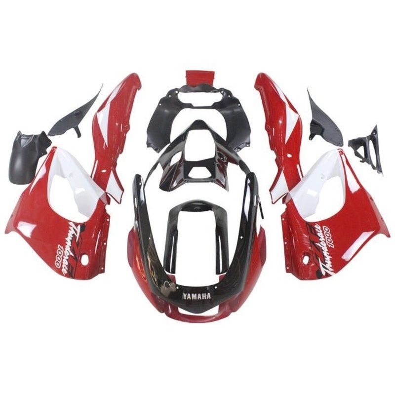 Yamaha YZF1000R (1996-2007) Red, Black, White Fairings Clear Windscreen: Free Bolt Kit: No