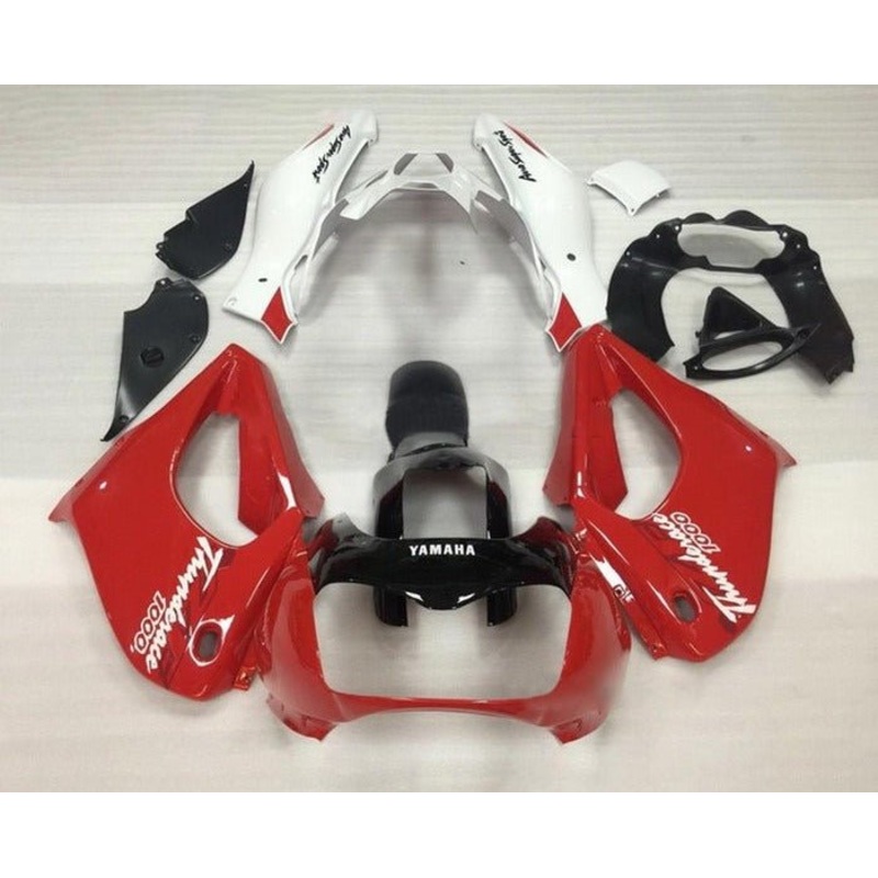 Yamaha YZF1000R (1996-2007) Red Gloss, White, Black Fairings Clear Windscreen: Free Bolt Kit: No