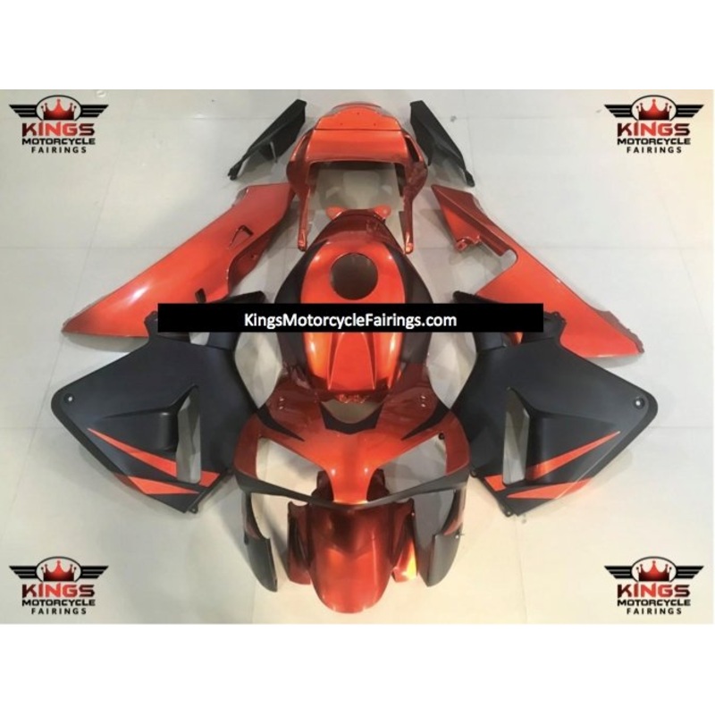 Honda CBR600RR (2003-2004) Orange & Matte Black Fairings No Seat Cowl No Bolt Kit No Tank