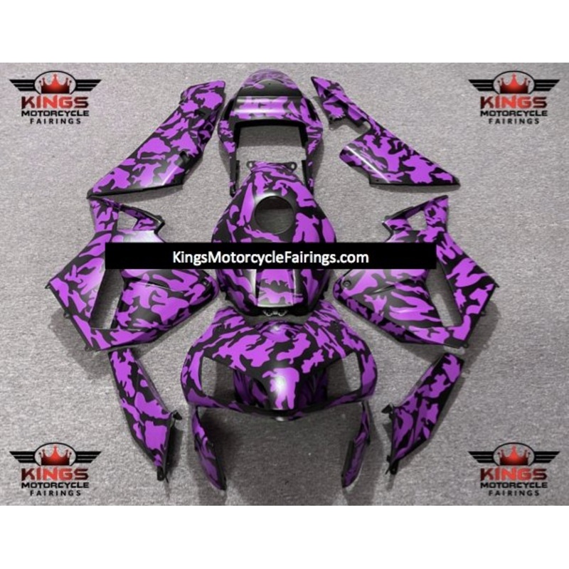 Honda CBR600RR (2003-2004) Purple & Black Camouflage Fairings No Seat Cowl No Bolt Kit No Tank