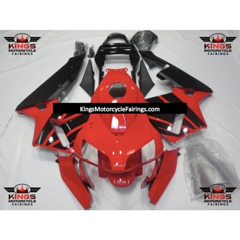 Honda CBR600RR (2003-2004) Red, Matte Black & Gloss Black Fairings No Seat Cowl No Bolt Kit No Tank