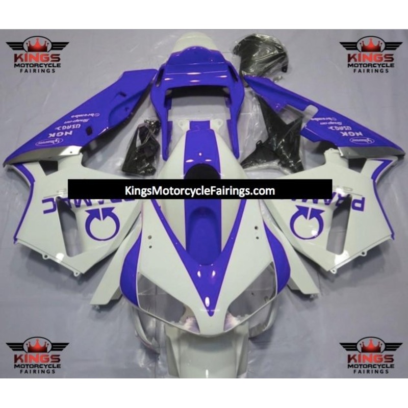 Honda CBR600RR (2003-2004) White & Blue Pramac Fairings No Seat Cowl No Bolt Kit No Tank