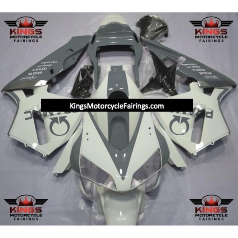 Honda CBR600RR (2003-2004) White & Gray Pramac Fairings No Seat Cowl No Bolt Kit No Tank