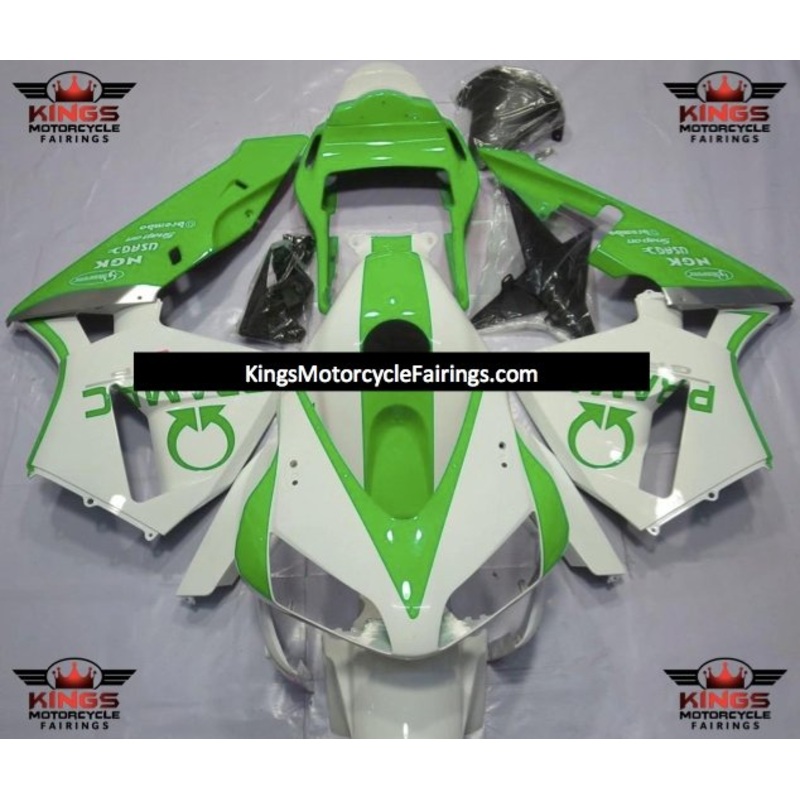Honda CBR600RR (2003-2004) White & Green Pramac Fairings No Seat Cowl No Bolt Kit No Tank