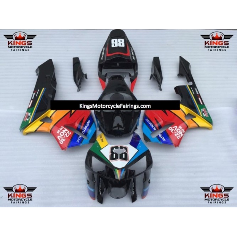 Honda CBR600RR (2005-2006) Black Rainbow 86 Fairings No Seat Cowl No Bolt Kit No Tank