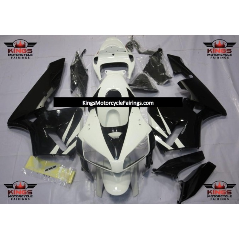 Honda CBR600RR (2005-2006) Black & White Fairings No Seat Cowl No Bolt Kit No Tank