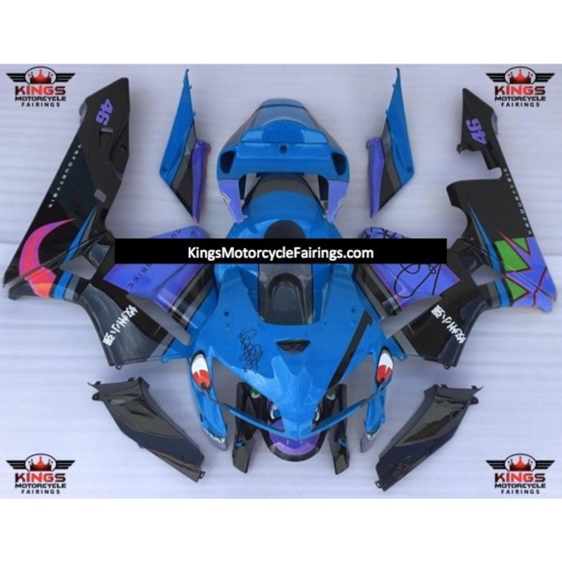 Honda CBR600RR (2005-2006) Blue & Black Shark Fairings No Seat Cowl No Bolt Kit No Tank
