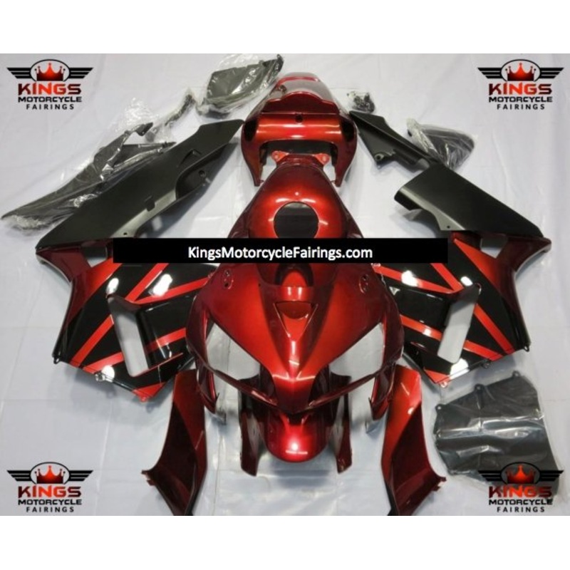 Honda CBR600RR (2005-2006) Dark Red & Black Fairings No Seat Cowl No Bolt Kit No Tank