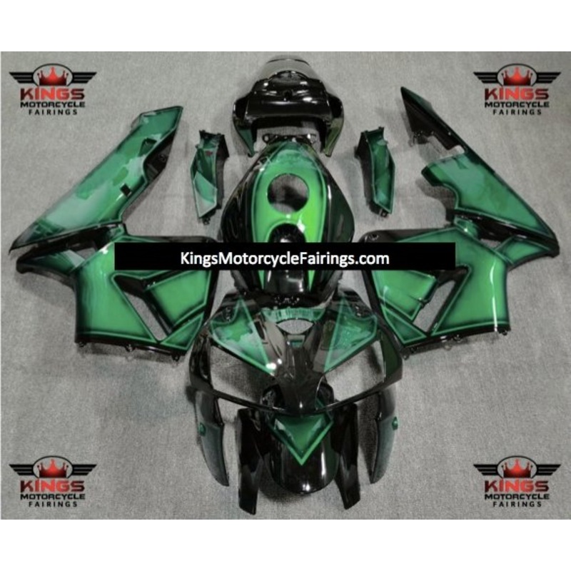 Honda CBR600RR (2005-2006) Green, Dark Green & Black Special Design Fairings No Seat Cowl No Bolt Kit No Tank