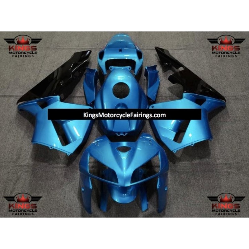 Honda CBR600RR (2005-2006) Light Blue & Black Fairings No Seat Cowl No Bolt Kit No Tank